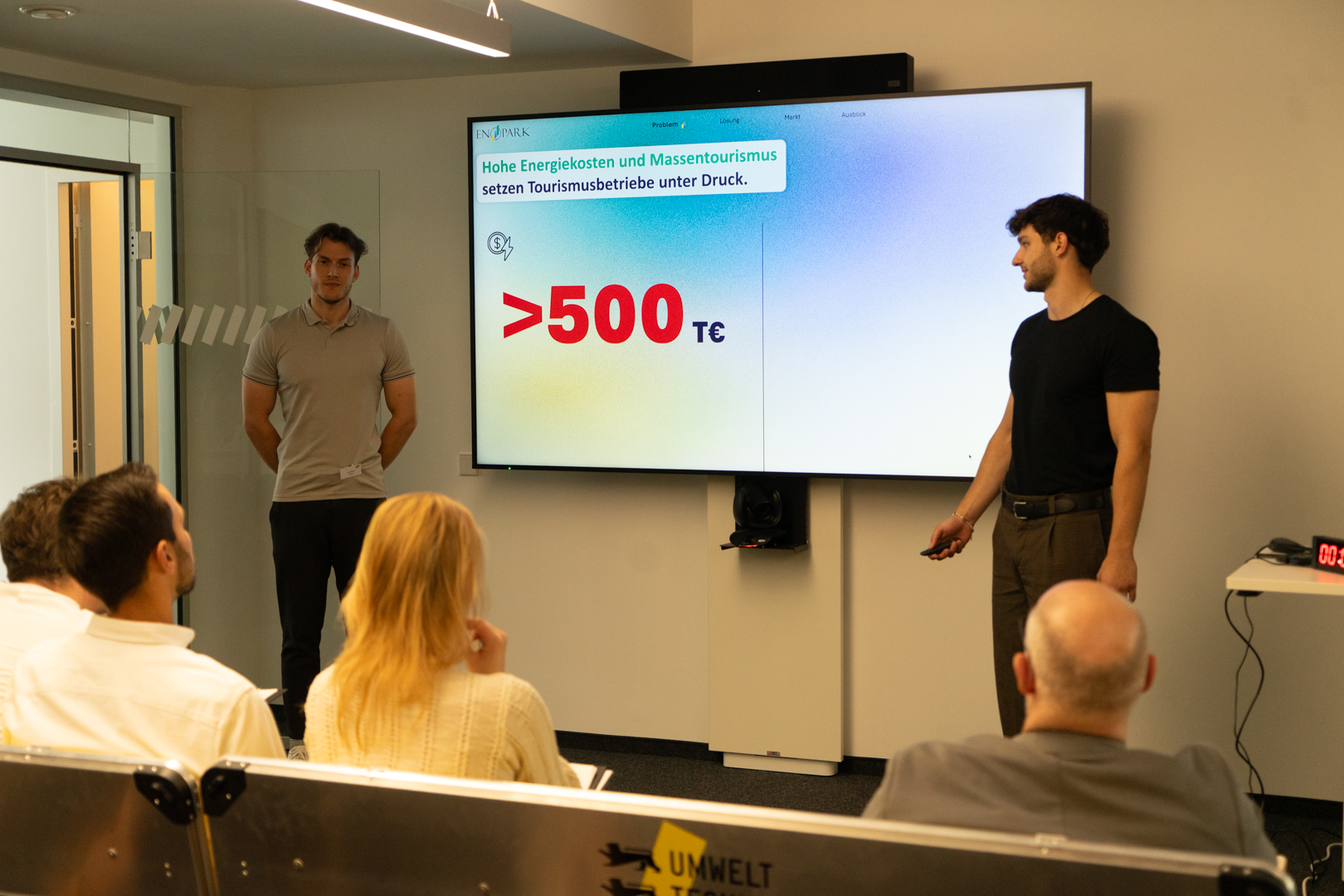 EnoPark beim Pitch von Kickstart Green Innovations