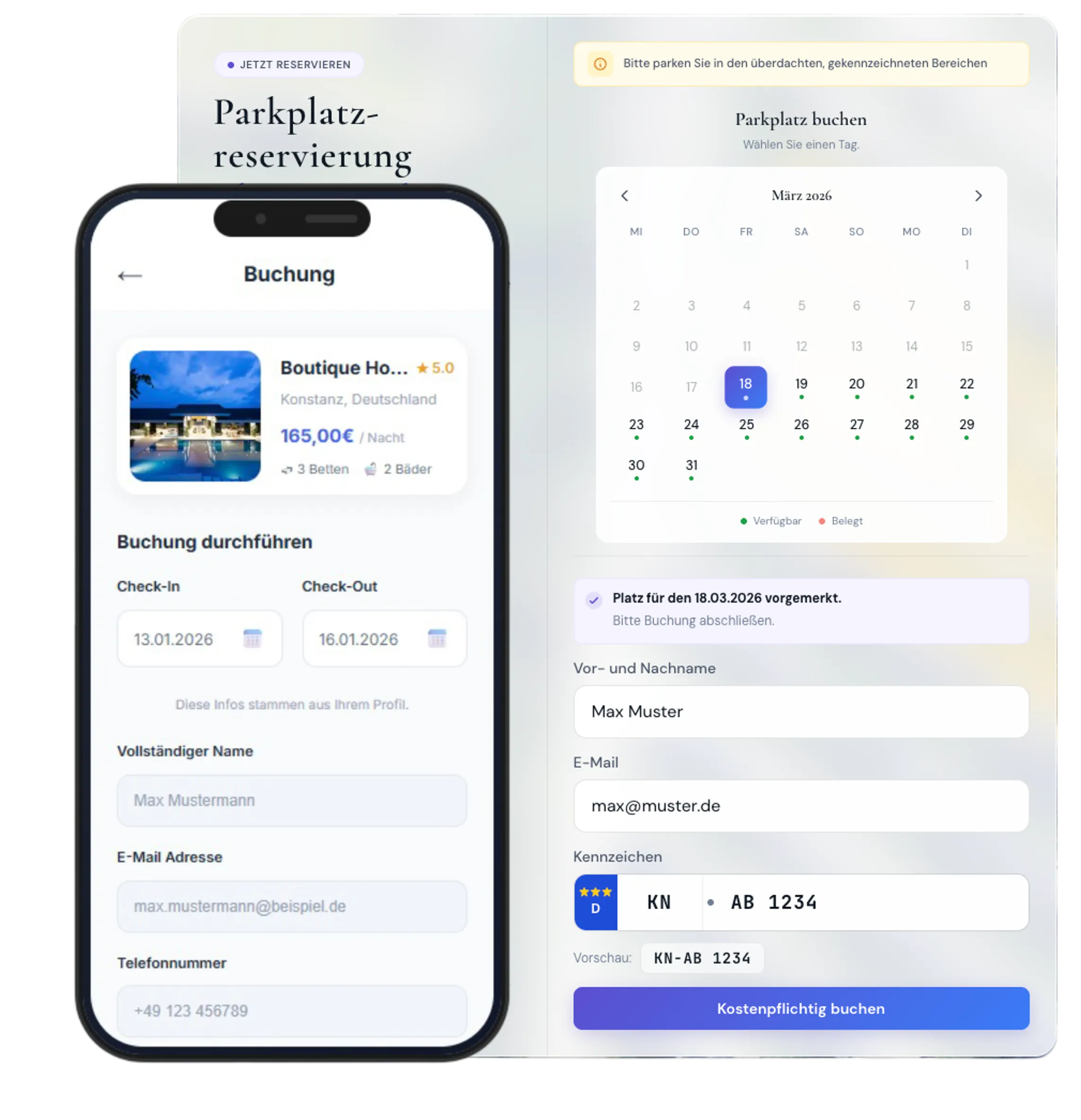 EnoPark Reservierungsplattform