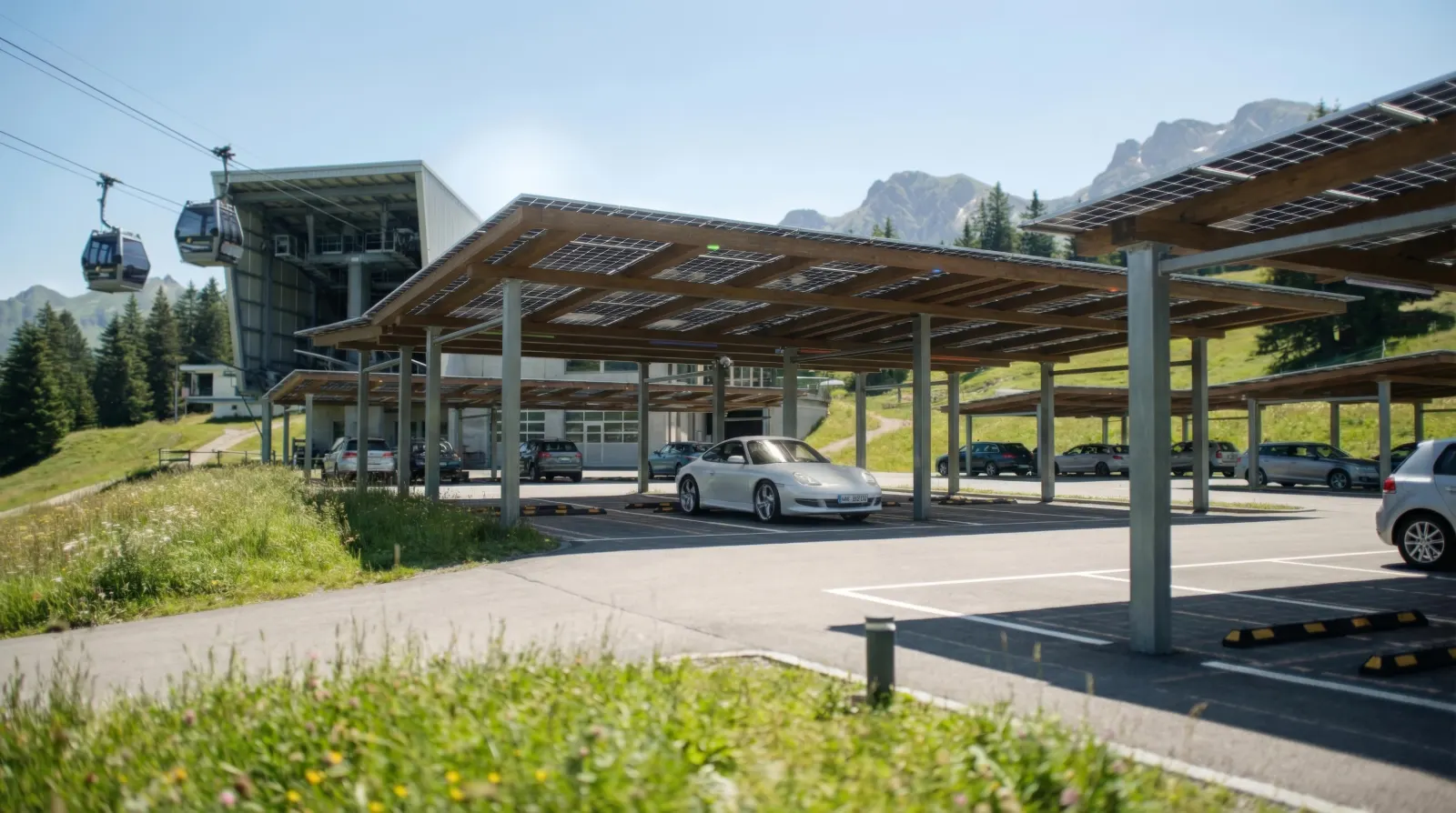 Bergbahn-Parkplatz als touristischer Standort für EnoPark